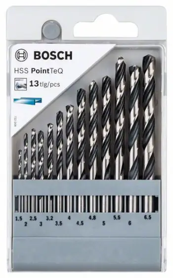Set shpuese cilindrike metali Bosch, HSS