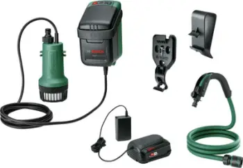 Pompë zhytëse me presion Bosch GardenPump 18V 2000, pa kabllo, 2.5m, jeshile