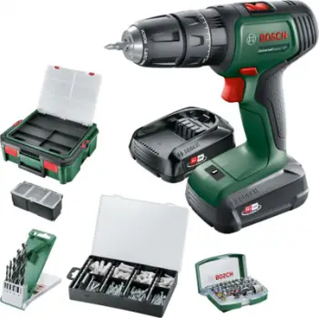 Stërvitje goditëse me kaçavidë Bosch UniversalImpact 18V, 2 shpejtësi, 2 bateri 1.5Ah, jeshile