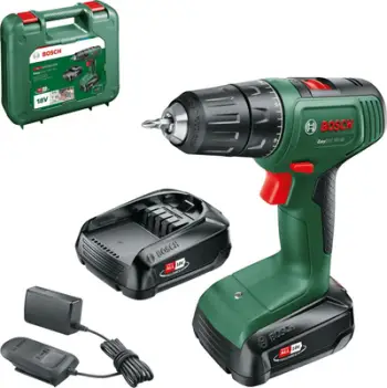 Pistoletë shpimi Bosch EasyDrill 18V-40, brushless, 2 bateri, 18V, e gjelbër/zezë