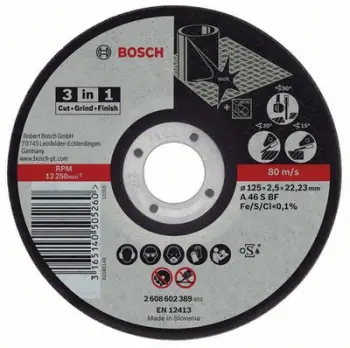 Disk prerës Bosch 3 në 1, 115x22x2.5 mm