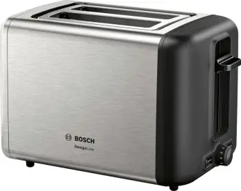 Toster Bosch TAT3P420, 2 feta, 970 W, Ngjyrë e zezë, Çelik inox