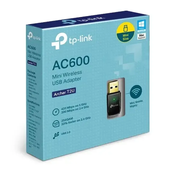 Përshtatës Wi-Fi TP-Link Archer T2U Nano, AC60 - 5