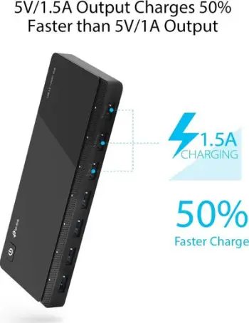 USB Hub TP-Link UH700, 7 porta USB 3.0, 3 porta karikimi, e zezë