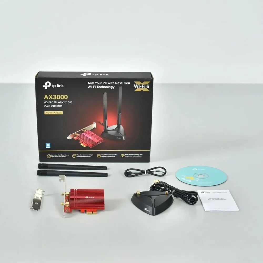 Përshtatës rrjeti TP-Link Archer TX3000E, Wi-Fi 6, Bluetooth 5.0, i zi - 4