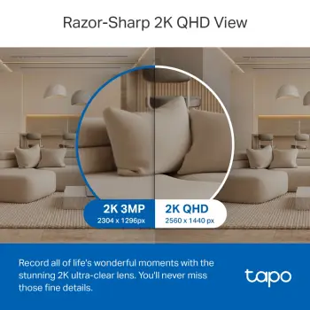 Kamerë TP-Link Tapo C220 Pan/Tilt, Wi-Fi, 512GB, e bardhë