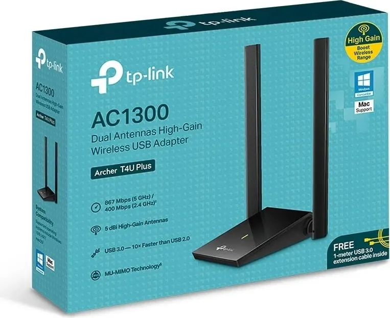 Përshtatës USB WiFi - TP-LINK Archer T4U Plus - 2