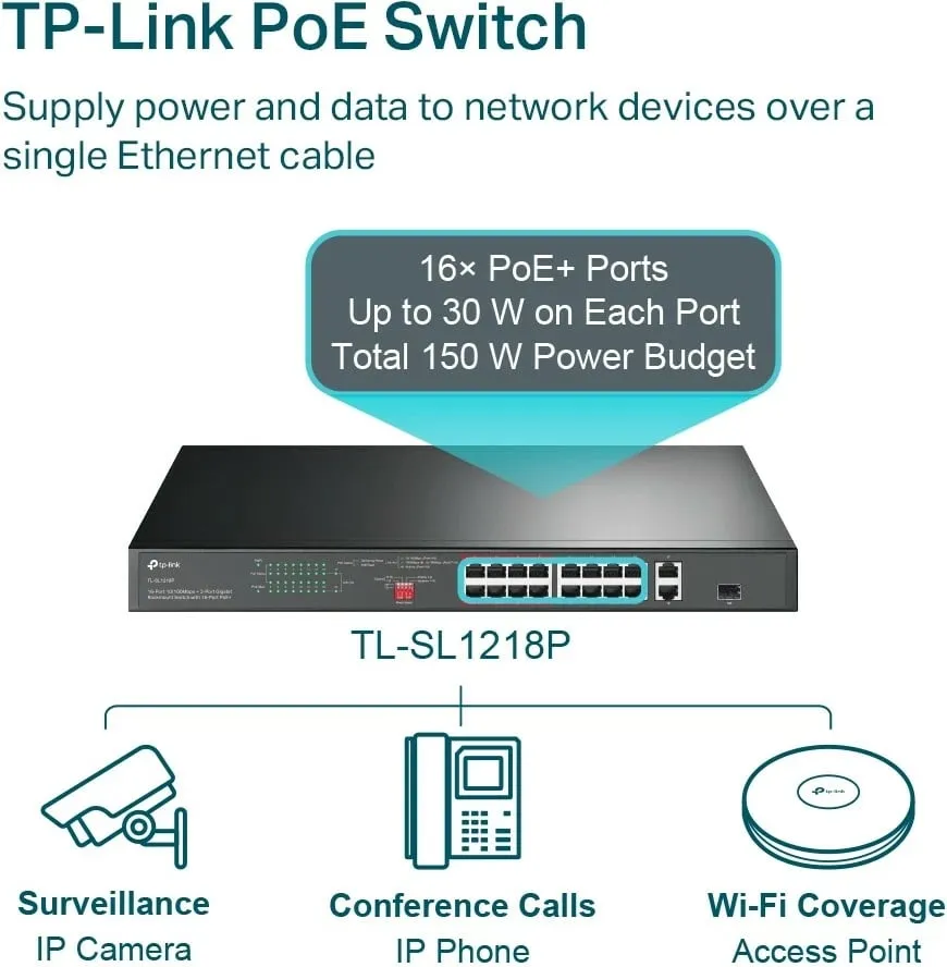 Switch TP-LINK TL-SG1218P - 2
