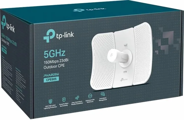 Antenë e jashtme TP-LINK CPE605, 5GHz, 23dBi, e bardhë - 2