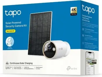 Kamerë sigurie TP-Link Tapo C460 KIT, 4K, Wi-Fi, IP66, me panel diellor, e bardhë