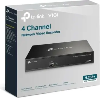 Video regjistrues rrjeti TP-Link VIGI NVR1004H, 4 kanale, 4K HDMI, i zi