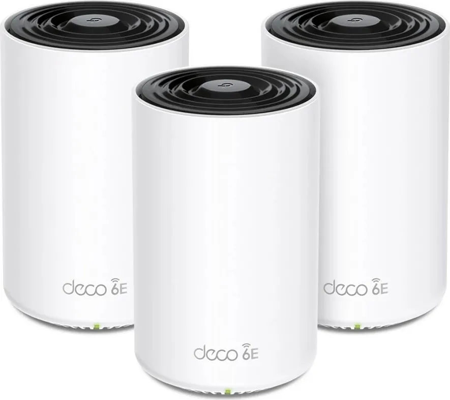 Sistem Mesh Wi‑Fi, TP-Link, Deco XE75, Wi‑Fi 6E tri-band, 3-pack, i bardhë - 2
