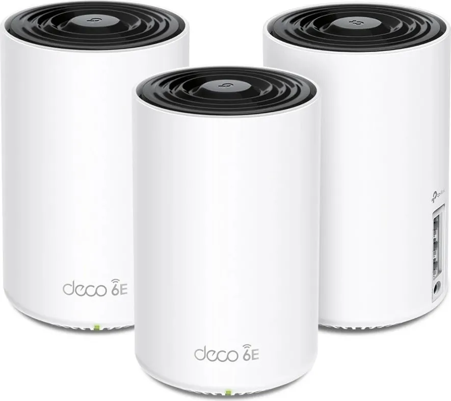 Sistem Mesh Wi‑Fi, TP-Link, Deco XE75, Wi‑Fi 6E tri-band, 3-pack, i bardhë - 4