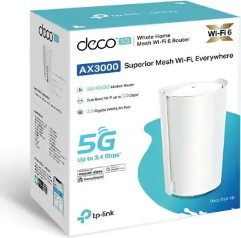 Router TP-Link X50-5G AX3000, i bardhë
