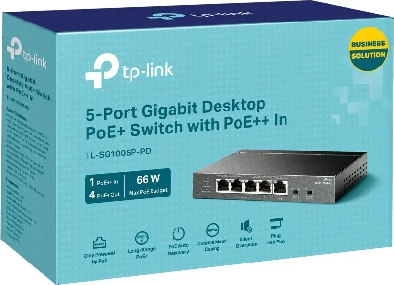 Switch TP-Link TL-SG1005P-PD, 5 porta Gigabit, PoE, Zi - 6