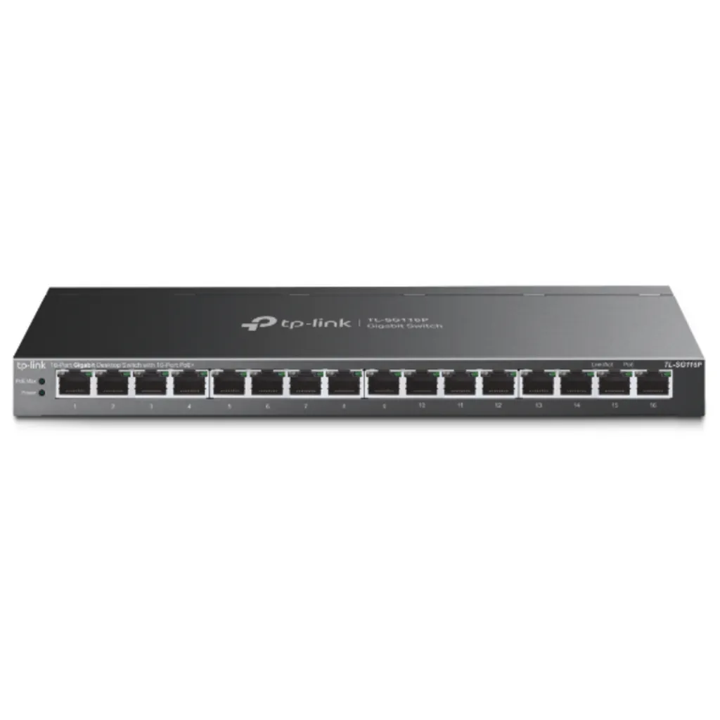 Switch TP-LINK TL-SG116P 16 porta Gigabit, e zezë - 1