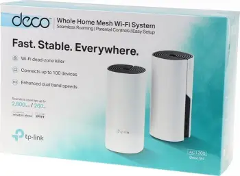 Sistem Wi‑Fi mesh, TP-Link, Deco M4, AC1200, deri 260 m², 2 njësi, e bardhë