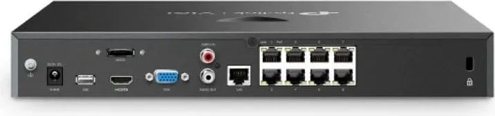 NVR TP-Link VIGI NVR2008H-8MP, 8MP, PoE, HDMI, e zezë - 2
