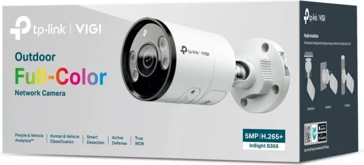 Kamerë rrjeti, TP-Link, InSight S355, 5MP 4mm, e bardhë - 4