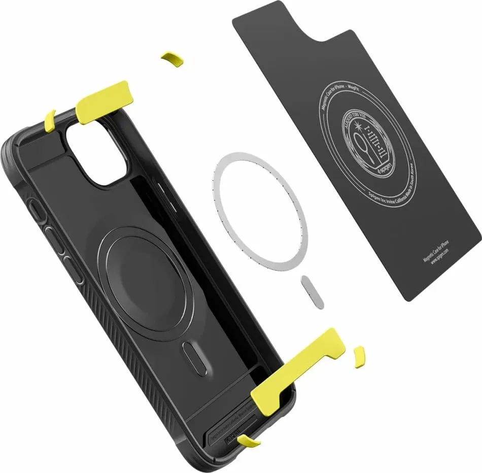 Mbulesa mbrojtëse Spigen Rugged Armor MagSafe për Apple iPhone 14, e zezë - 13