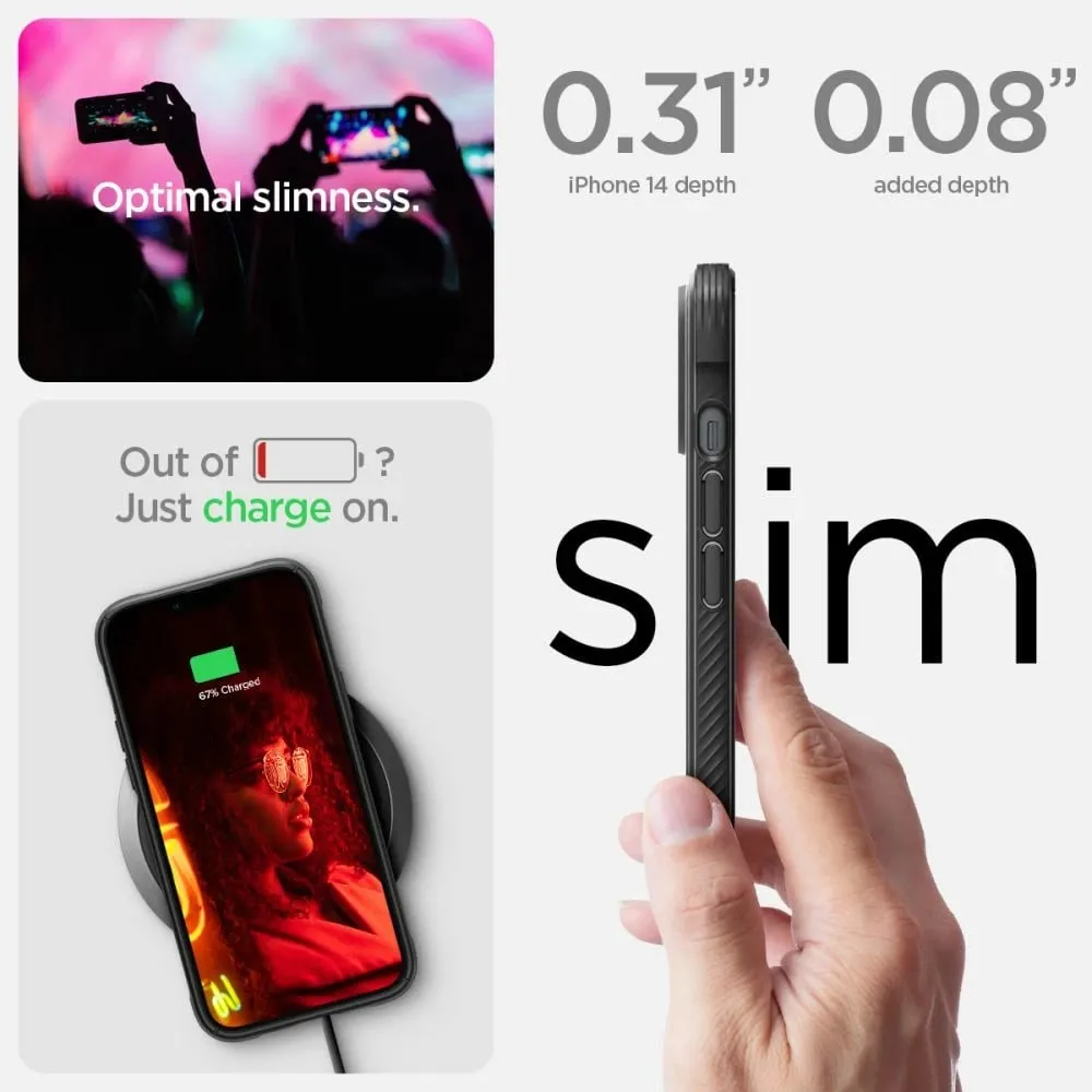 Mbulesa mbrojtëse Spigen Rugged Armor MagSafe për Apple iPhone 14, e zezë - 7