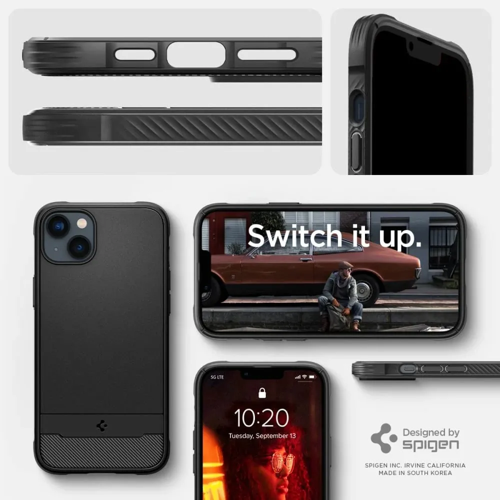 Mbulesa mbrojtëse Spigen Rugged Armor MagSafe për Apple iPhone 14, e zezë - 8