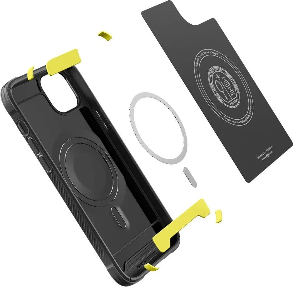 Mbulesa mbrojtëse Spigen Rugged Armor MagSafe për Apple iPhone 14, e zezë - 10
