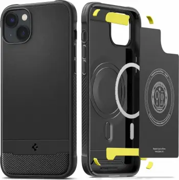 Mbulesa mbrojtëse Spigen Rugged Armor MagSafe për Apple iPhone 14, e zezë