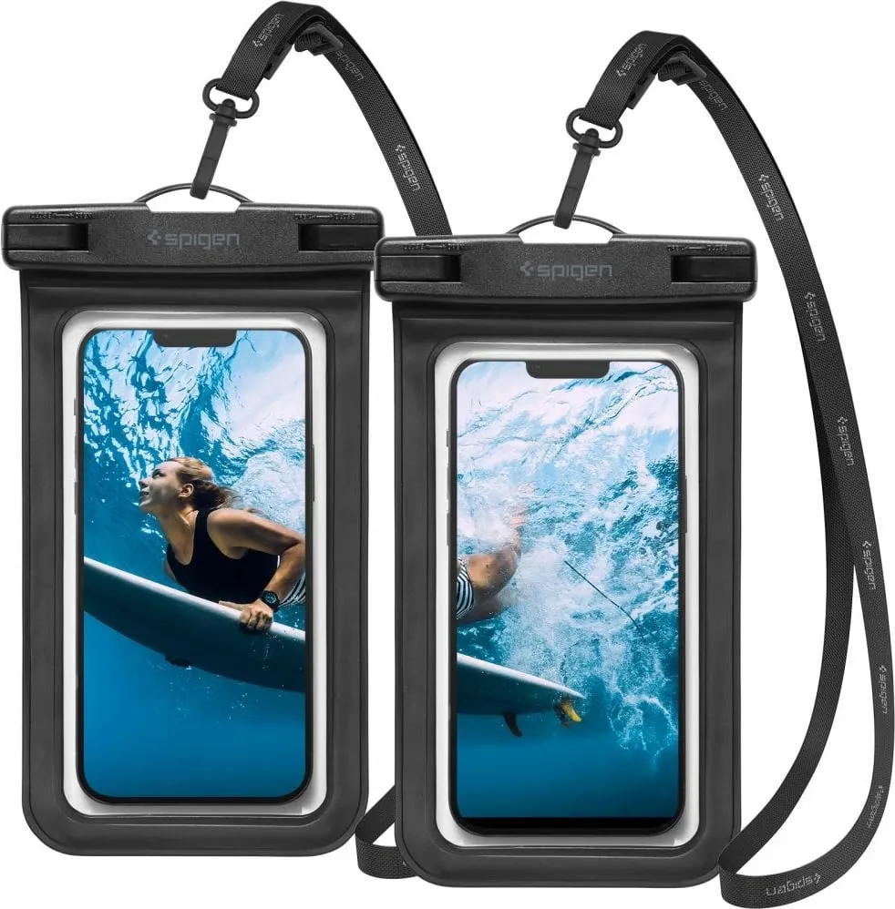 Mbrojtëse e papërshkrueshme nga uji Spigen Aqua Shield WaterProof Case A601, 2 copë, e zezë - 1