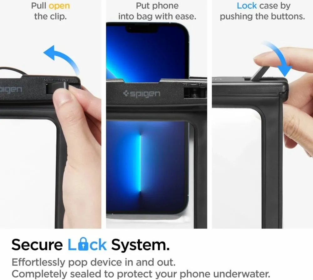 Mbrojtëse e papërshkrueshme nga uji Spigen Aqua Shield WaterProof Case A601, 2 copë, e zezë - 13