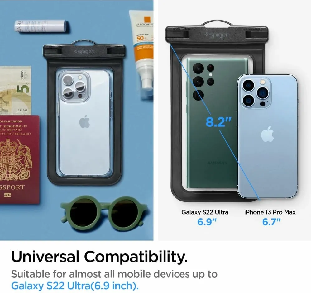 Mbrojtëse e papërshkrueshme nga uji Spigen Aqua Shield WaterProof Case A601, 2 copë, e zezë - 8