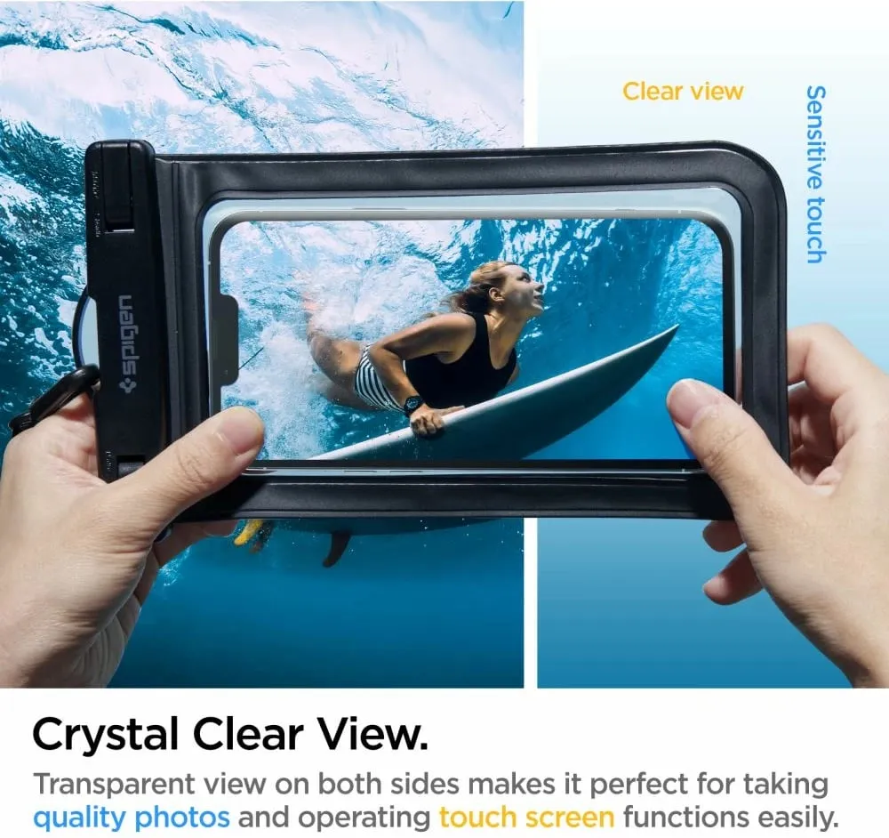 Mbrojtëse e papërshkrueshme nga uji Spigen Aqua Shield WaterProof Case A601, 2 copë, e zezë - 9