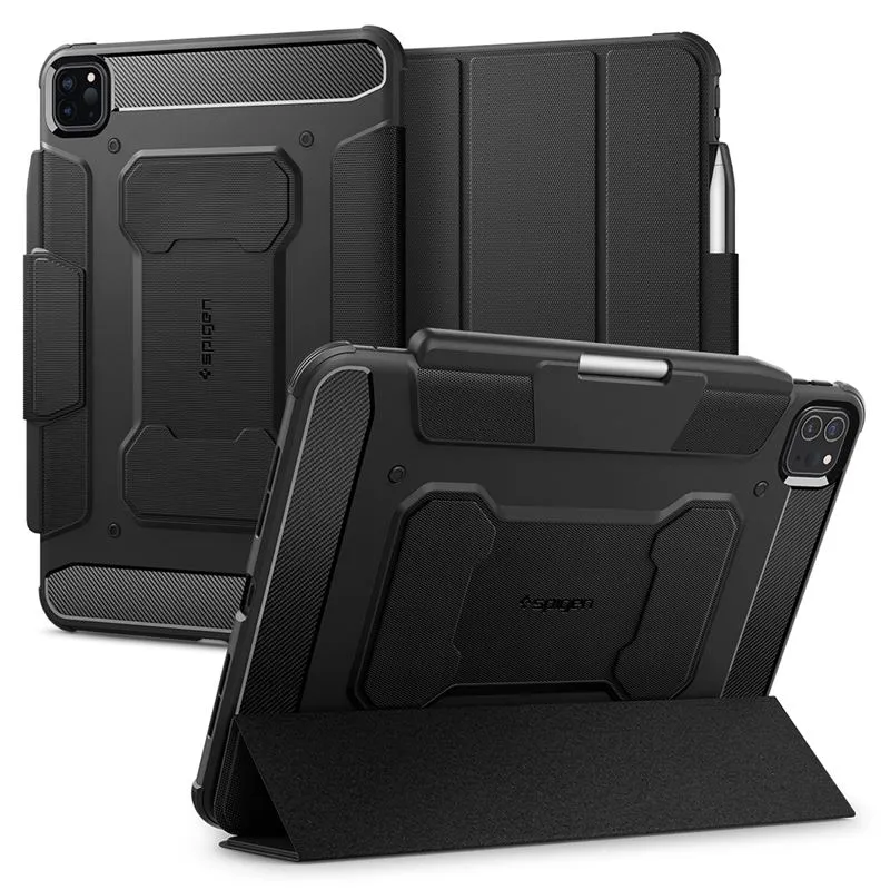 Mbështjellës për iPad Pro 11" 2024 Spigen Rugged Armor Pro, i zi - 1