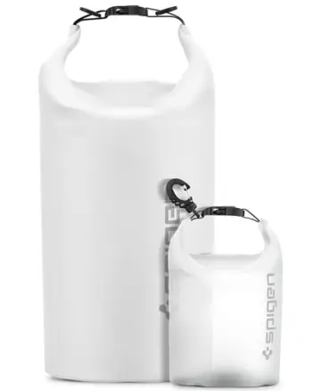 Set i çantave Spigen Aqua Shield WaterProof Dry Bag 20L + 2L A630, e bardhë