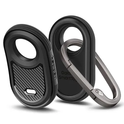 Mbrojtëse për celular Samsung Galaxy Smart Tag 2 2023 Spigen Rugged Armor, e zezë - 1