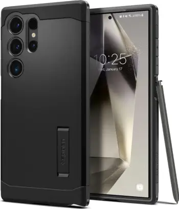 Mbështjellës për Samsung Galaxy S24 Ultra Spigen Tough Armor MagSafe, i zi