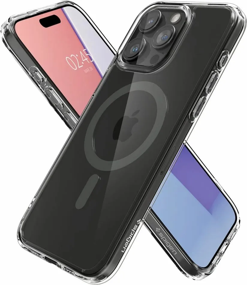 Mbështjellës për iPhone 15 Pro Max Spigen Ultra Hybrid MagSafe, i hirtë - 5