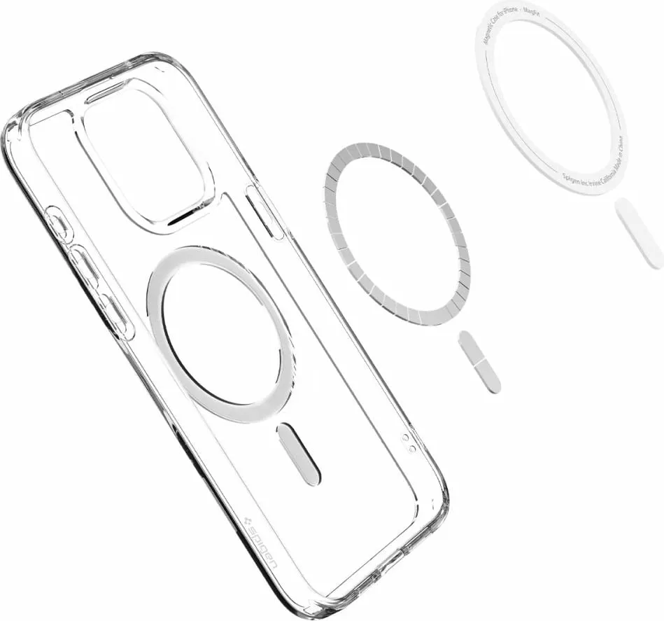 Mbështjellës për iPhone 15 Pro Max Spigen Ultra Hybrid MagSafe, i hirtë - 7