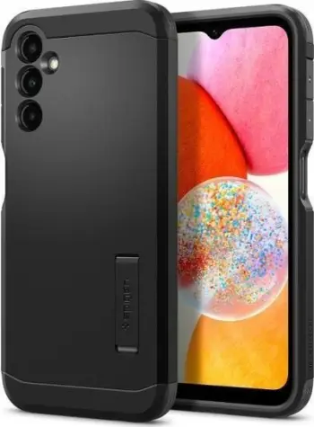 Mbështjellës për Samsung Galaxy A14 LTE Spigen Tough Armor, i zi
