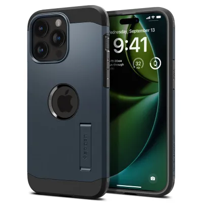 Mbrojtëse për celular iPhone 15 Pro Max Spigen Tough Armor MagSafe, e zezë - 1