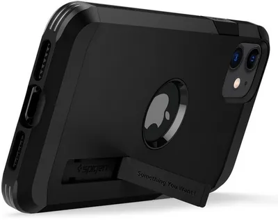 Mbrojtëse Spigen Tough Armor për iPhone 11, e zezë - 6