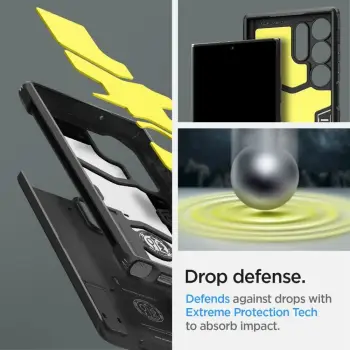 Mbështjellës për Samsung Galaxy S23+ Spigen Tough Armor, i zi