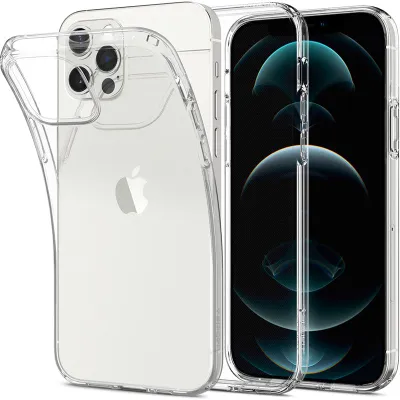 Mbrojtëse për celular iPhone 12/Pro Spigen Liquid Crystal Glitter, transparente - 1