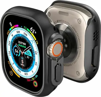 Mbrojtëse për orë Apple Watch Ultra 2/Ultra 49mm Spigen Thin Fit, e zezë