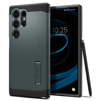Mbështjellës për Samsung Galaxy S24 Ultra Spigen Tough Armor, i gjelbër