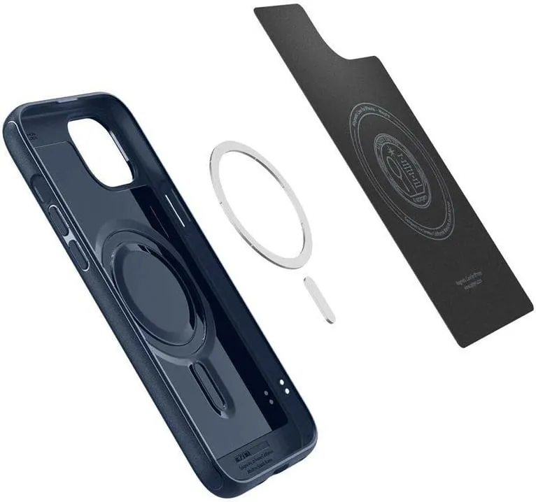 Mbështjellës për iPhone 15 Plus Spigen Mag Armor MagSafe, i kaltër - 11