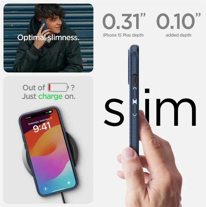 Mbështjellës për iPhone 15 Plus Spigen Mag Armor MagSafe, i kaltër - 5
