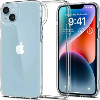 Mbështjellës për iPhone 14Spigen Ultra Hybrid, transparent