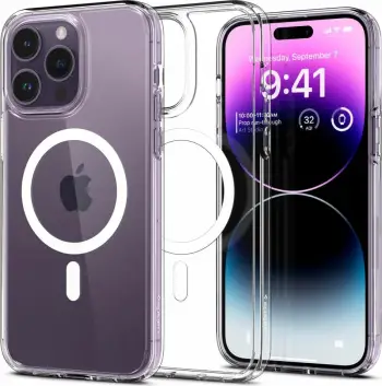 Mbrojtëse për celular iPhone 14 Pro Spigen Ultra Hybrid MagSafe, e bardhë