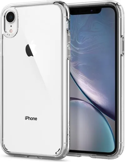 Mbrojtëse për celular iPhone XR Spigen Ultra Hybrid, transparente - 1